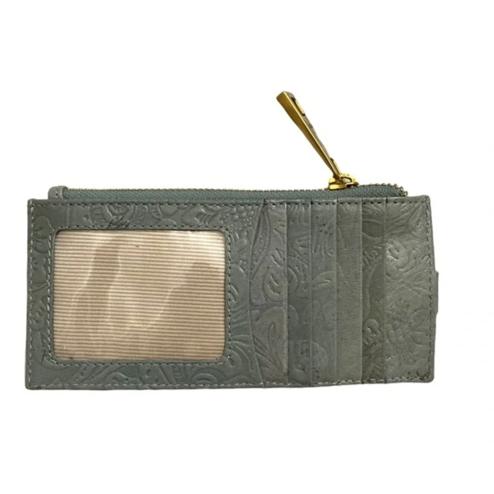Margot embossed leather card holder wallet
